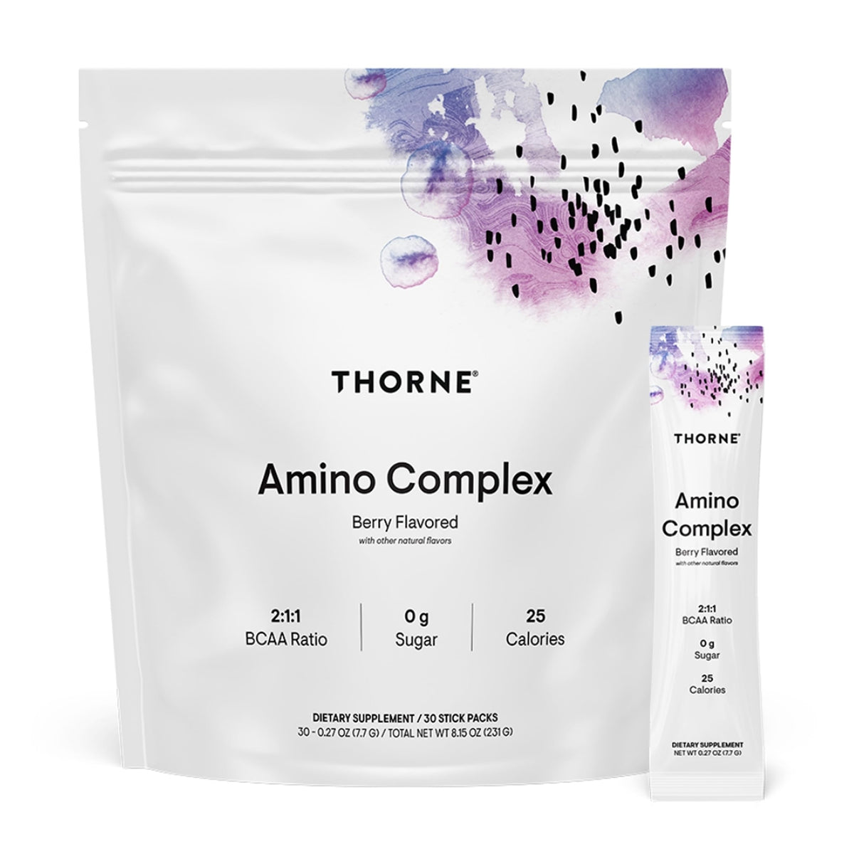 THORNE - Amino Complex - Clinically-Validated EAA and BCAA Powder for Pre or Post-Workout - Promotes Lean Muscle Mass & Exercise Recovery* - NSF Certified for Sport - 30 Servings - 8.15 Oz - Berry THORNEBuy Supplements Australia