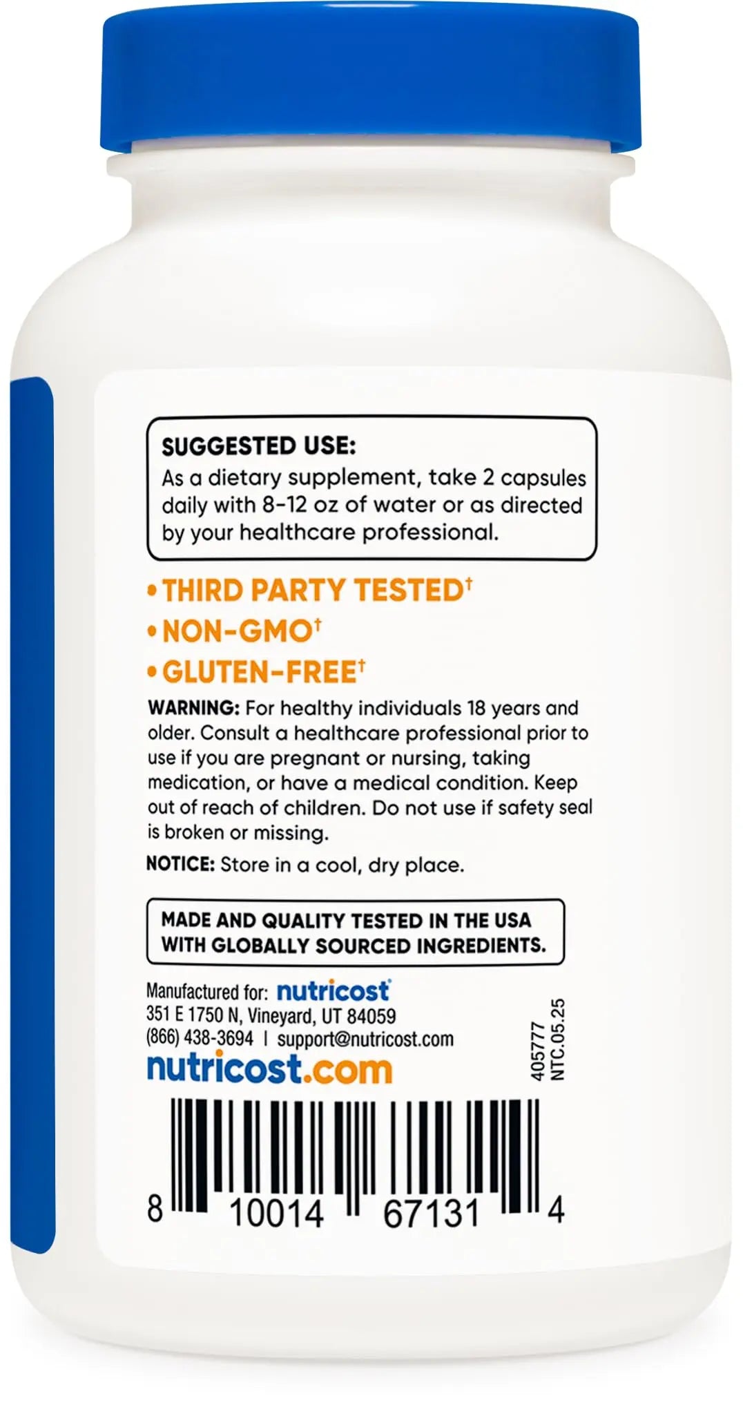 Nutricost L-Proline 1000mg, 180 Capsules (90 Servings) - 500mg Per Cap, Non-GMO, Gluten Free NutricostBuy Supplements Australia