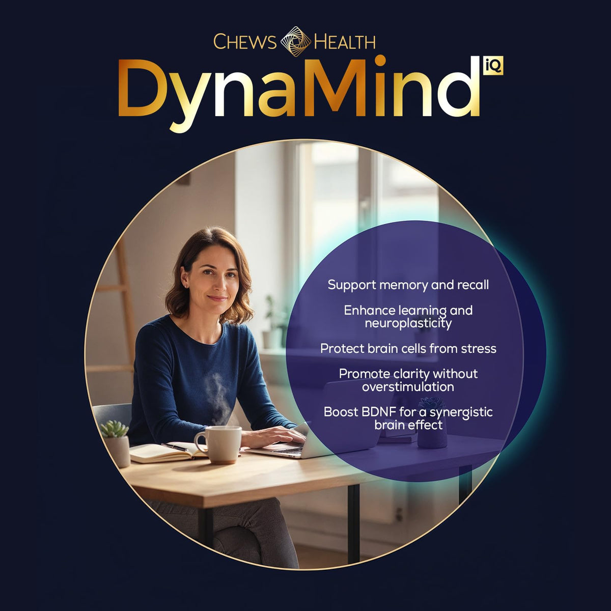 DynaMind iQ Brain Supplement for Memory and Focus for Adults - Nootropic Chews | Coffee Fruit & Mushroom Supplement Blend, Memory Focus Supplement, Caffeine Focus Pills Alternative, 30 Count CHEWSHEALTHBuy Supplements Australia