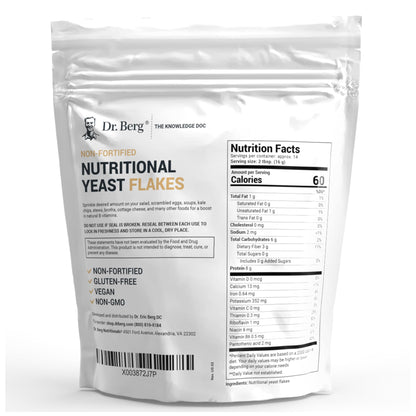 Dr. Berg Premium Nutritional Yeast Flakes - Delicious Non-Fortified Nutritional Yeast Dr. Berg NutritionalsBuy Supplements Australia