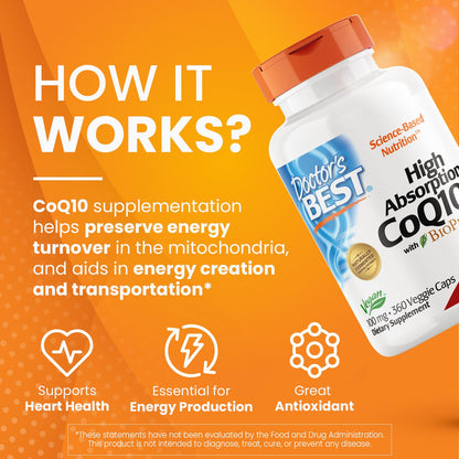 Doctor's Best High Absorption CoQ10 with BioPerine, Gluten Free, Naturally Fermented Doctor's BESTBuy Supplements Australia
