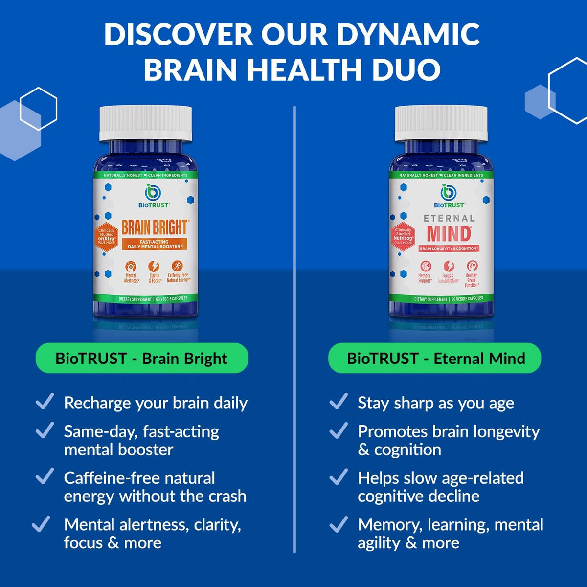 BioTrust Brain Bright – Daily Nootropic Boost for Focus, Concentration, Mental Clarity – Caffeine Free Nootropics Brain Support Supplement – Thai Ginger, Ginkgo, Folate, L-Theanine – 30 Servings BioTrustBuy Supplements Australia