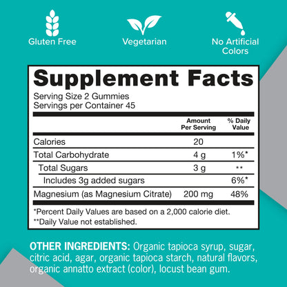 Qunol Magnesium Gummies for Adults, 200mg Elemental Magnesium (from 1,750mg Magnesium Citrate), High Absorption Magnesium Supplement, Supports Nerve, Bone and Muscle Health, Vegetarian, 90 Count QunolBuy Supplements Australia