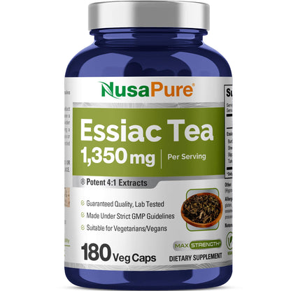 NusaPure Essiac Tea 1350 mg 180 Veggie Caps (Vegetarian, Non-GMO) NusaPureBuy Supplements Australia