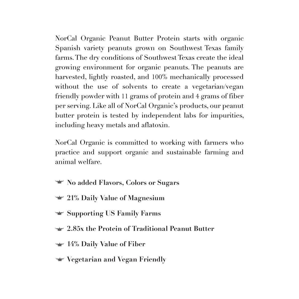 Norcal Organic Peanut Butter Protein Powder - 2lb | Vegan, Low-Cal, 11g Protein NorCal OrganicBuy Supplements Australia