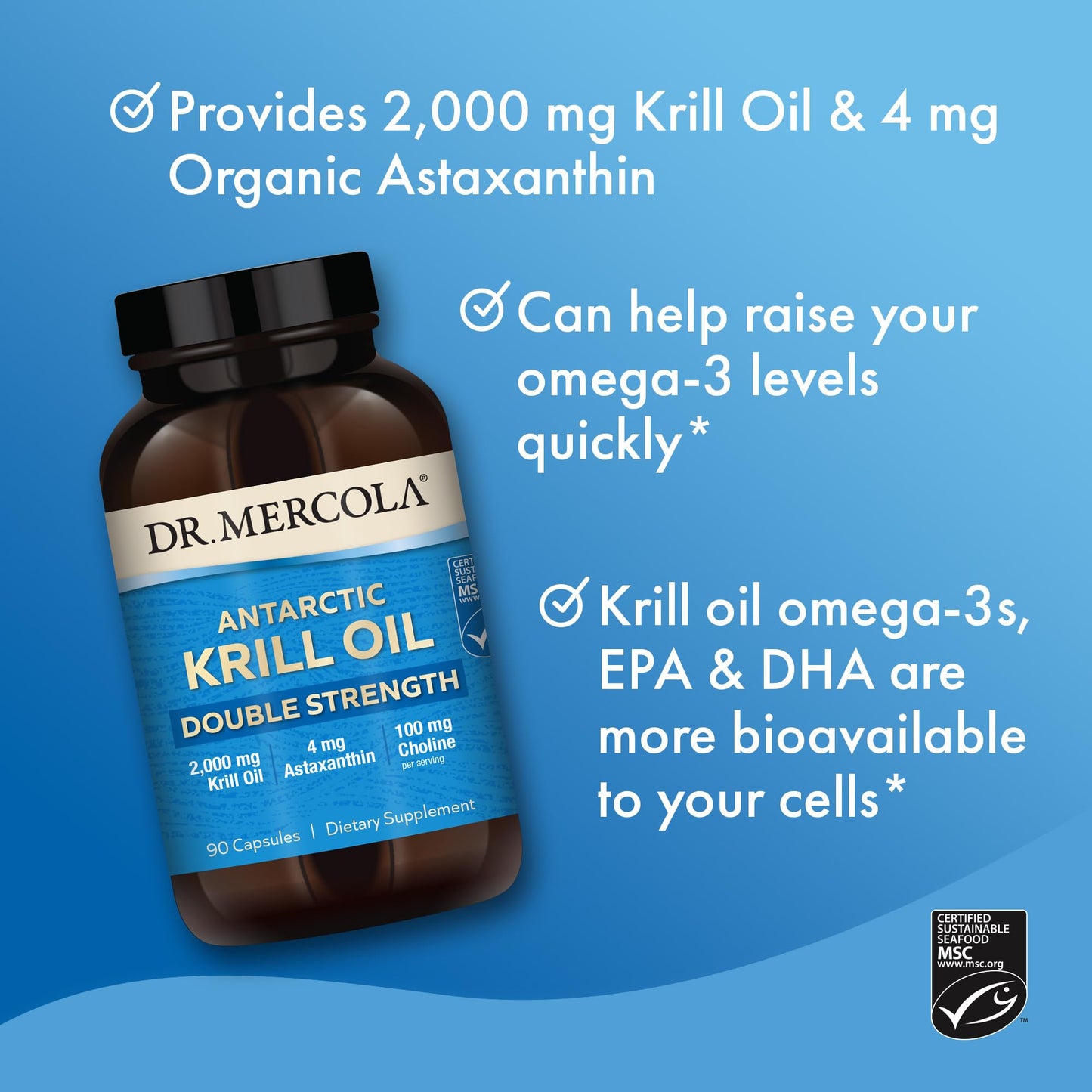 Dr. Mercola Krill Oil Double Strength, 90 Servings (270 Capsules), Dietary Supplement Dr. MercolaBuy Supplements Australia