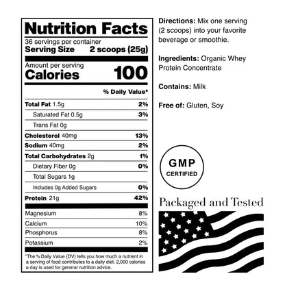 NorCal Organic Classic Whey Protein - 2lbs Bulk | 100% Grass-Fed & Finished NorCal OrganicBuy Supplements Australia