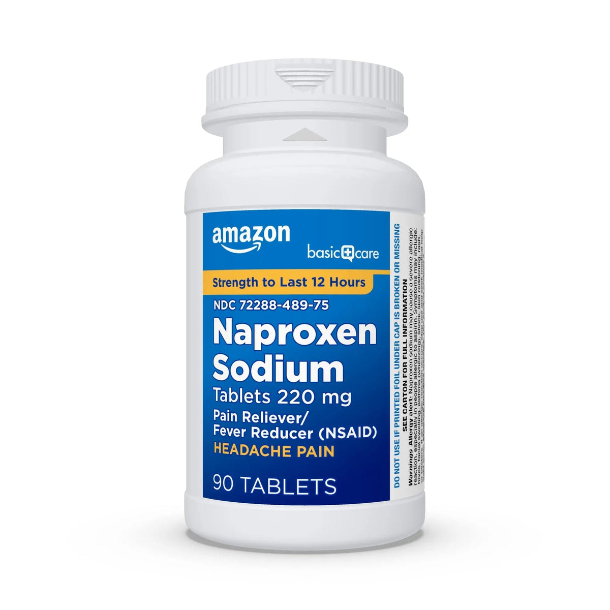 Amazon Basic Care Naproxen Sodium Tablets 220 mg, Pain Reliever, Fever Reducer, Headache Relief, Backache, Menstrual Cramps, Arthritis, Muscular Aches, NSAID, 90 Count Amazon Basic CareBuy Supplements Australia