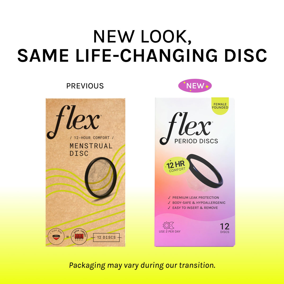 Flex Menstrual Discs | Disposable Period Discs | Reduce Cramps & Dryness | Beginner-Friendly Tampon Alternative | Capacity of 5 Super Tampons | Made in Canada | 12 Count FLEXBuy Supplements Australia