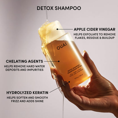 OUAI Hair Care Set - Clarifying Shampoo & Exfoliating Scalp Scrub - Deep Cleansing & Balancing - Hair Care Kit with Detox Shampoo & Travel Size Sugar Scrub for Scalp (2 Count) OUAIBuy Supplements Australia
