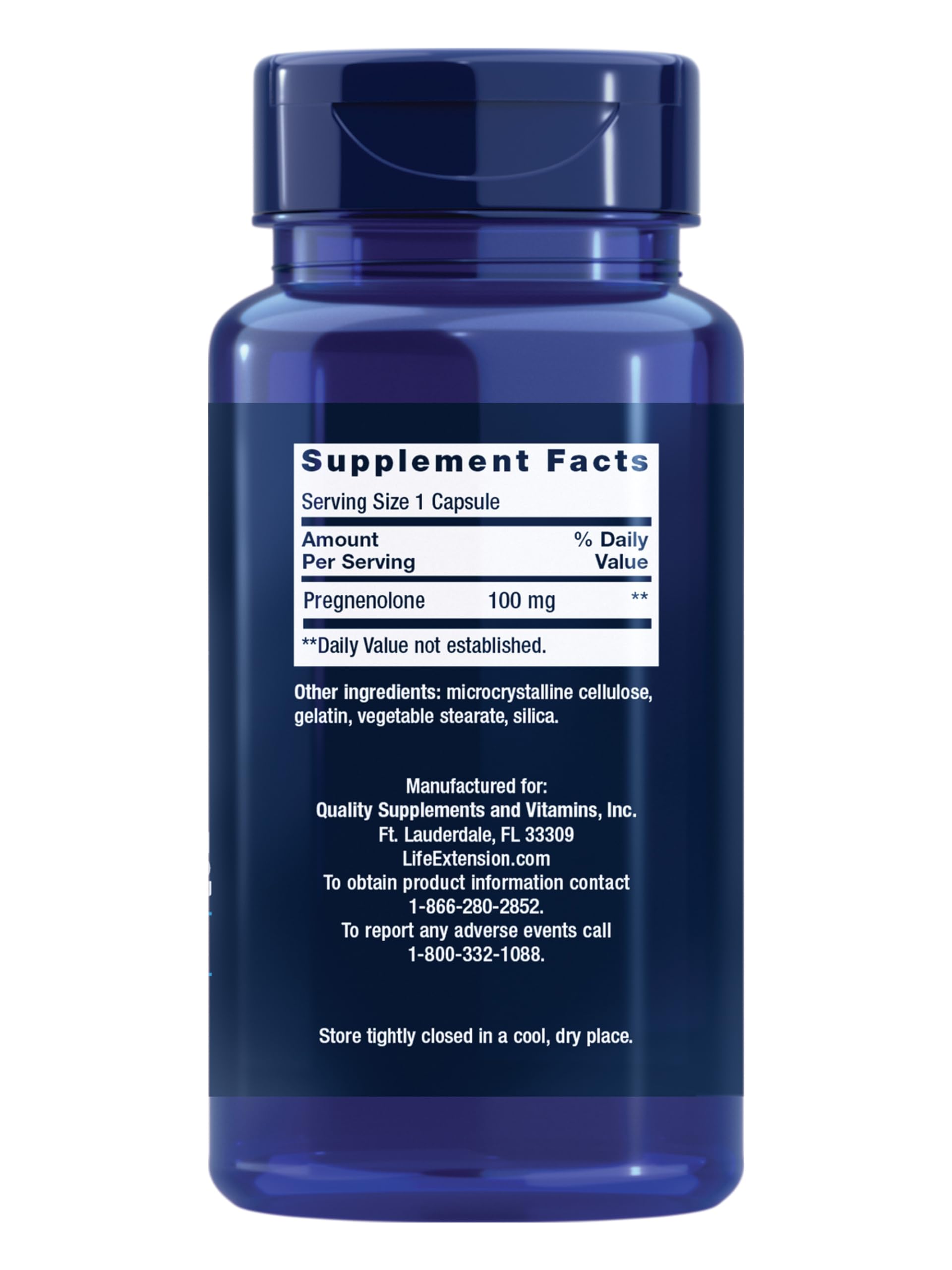 Life Extension Pregnenolone - Hormone Balance Supplement for Healthy Hormone Levels, 100 mg - Hormone Balance, Memory, Focus, Cognitive Health - Gluten-Free, Non-GMO, 100 Capsules Life ExtensionBuy Supplements Australia
