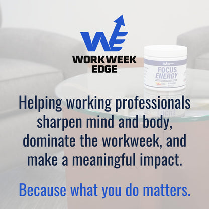 Workweek Edge Focus & Energy Drink Mix Powder – Zero Sugar, 100mg Caffeine + L-Theanine + L-Tyrosine Calm Nootropic Supplement for Steady Focus & Clean Energy – (25 Servings) Workweek Edge buy supplements Au