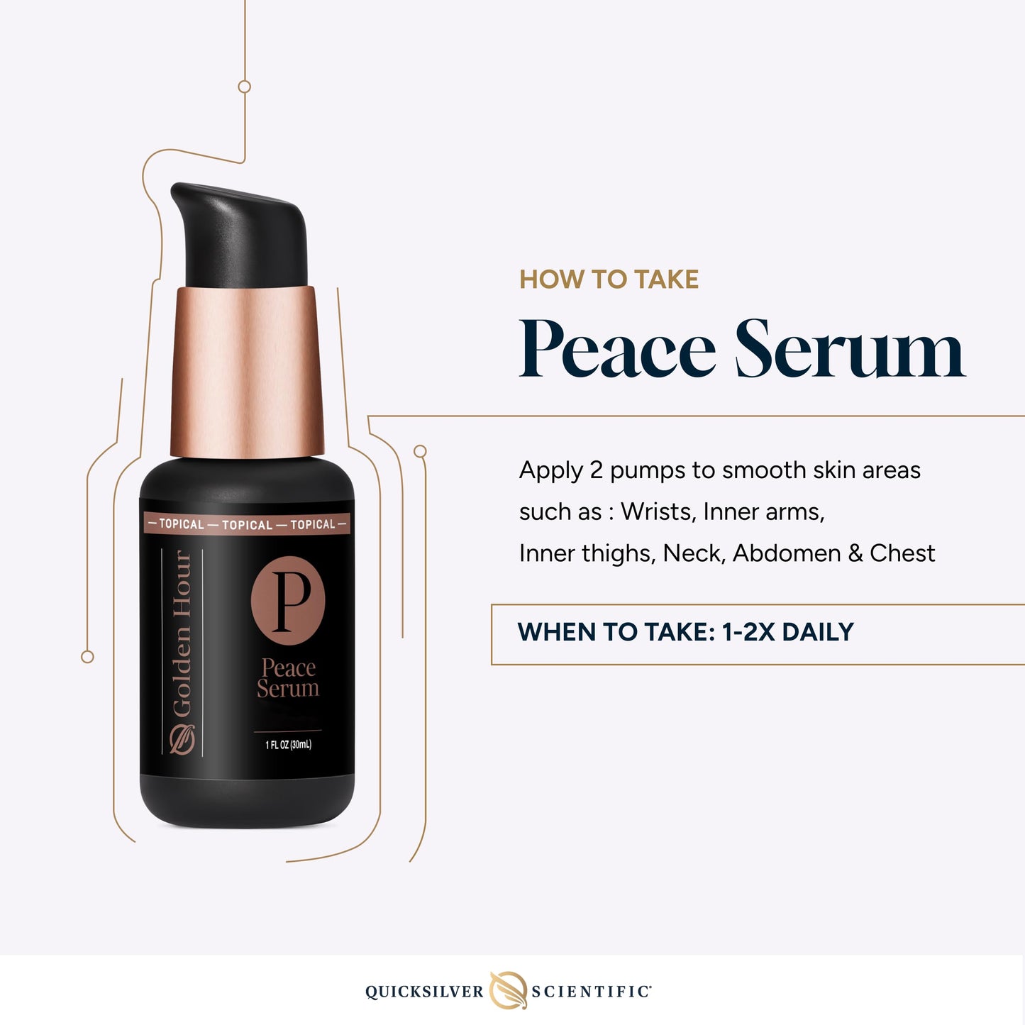 Quicksilver Scientific Peace Serum 1 fl oz (30ml) Quicksilver ScientificBuy Supplements Australia