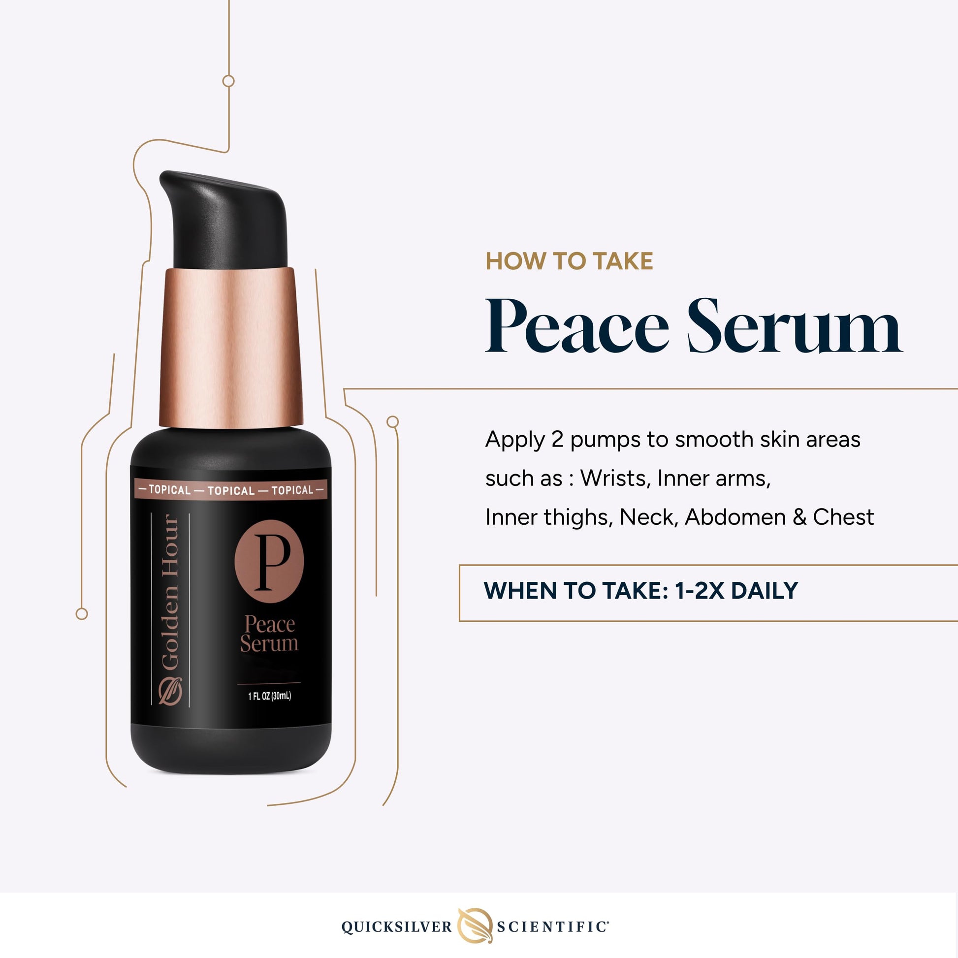 Quicksilver Scientific Peace Serum 1 fl oz (30ml) Quicksilver ScientificBuy Supplements Australia