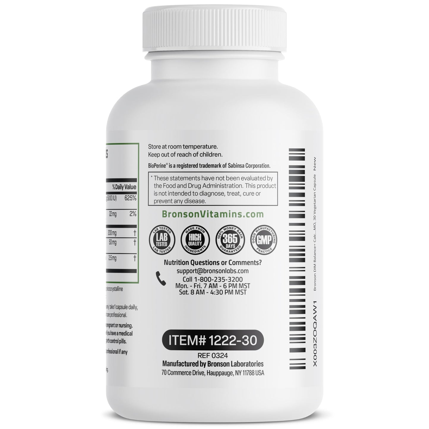 Bronson DIM Balance+ Calcium D-Glucarate, Broccoli Sprouts and Vitamin D3 200 MG of DIM per Capsule Supports Estrogen Metabolism and Balanced Hormone Levels Non-GMO, 30 Vegetarian Capsules BronsonBuy Supplements Australia
