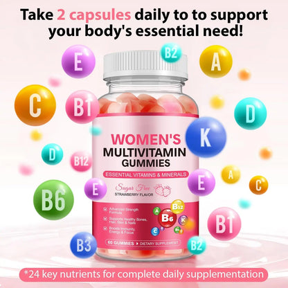DCTTVHVD Multivitamin Gummies for Women, Natural Multi Vitamins, Boosts Immunity, Energy & Focus, Womens Daily Multivitamin Gummy DCTTVHVDBuy Supplements Australia
