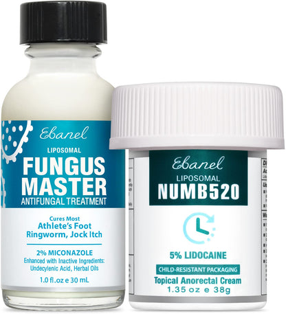 Ebanel Bundle of Fungus Treatment 1 Oz, and Lidocaine Numbing Cream Ebanel buy supplements Au