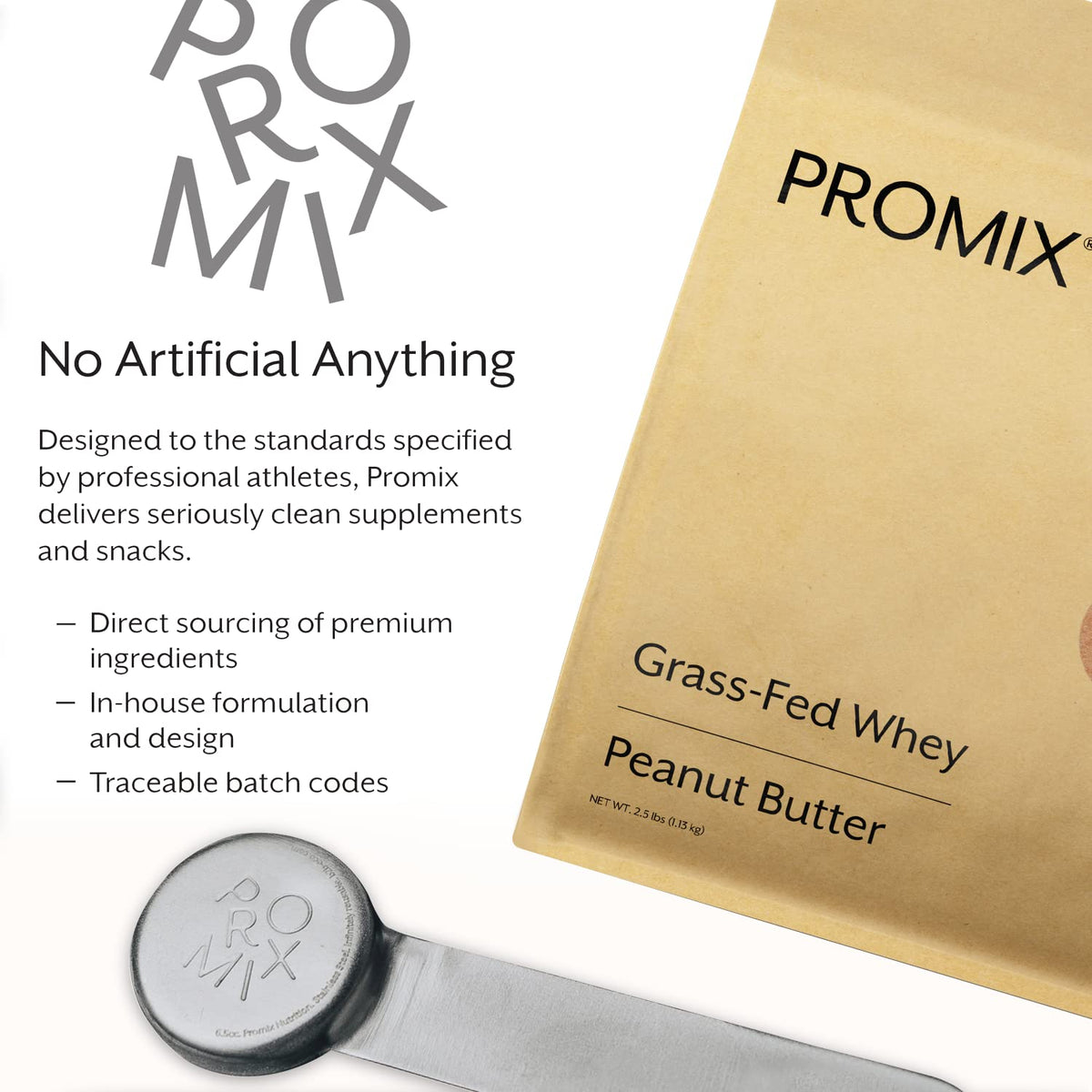 Promix Whey Protein Powder, Peanut Butter - 2.5lb Bulk - Grass-Fed & 100% All Natural ProMix NutritionBuy Supplements Australia