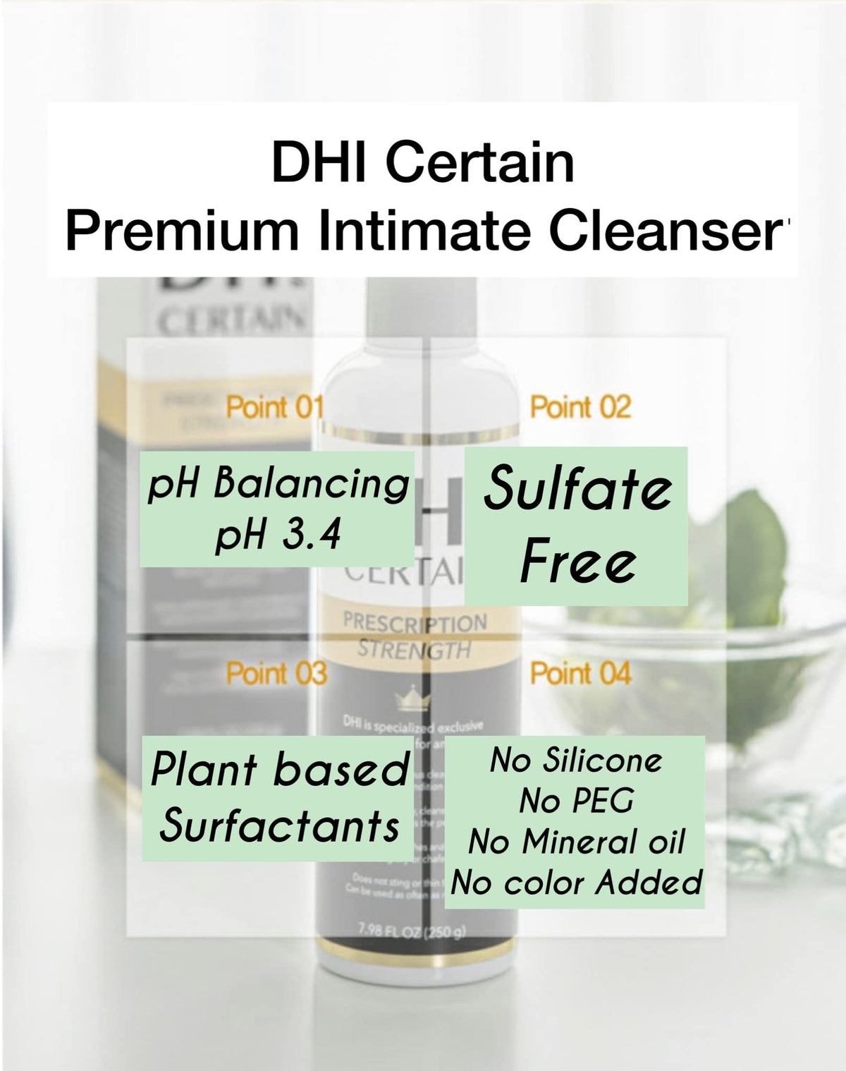 DHI PROBIOTIC Certain Intimate Wash for Men with 3 kinds of probiotics plus 20 Premium Natural DHIBuy Supplements Australia