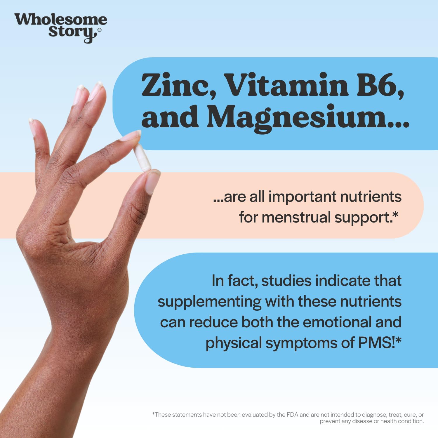 Zinc Picolinate, Magnesium Glycinate Supplements with P5P Vitamin B6 | Magnesium and Zinc Vitamin | Reproductive & Fertility Health, Hormone Balance, Immune System Support | 30 Day Supply Wholesome StoryBuy Supplements Australia