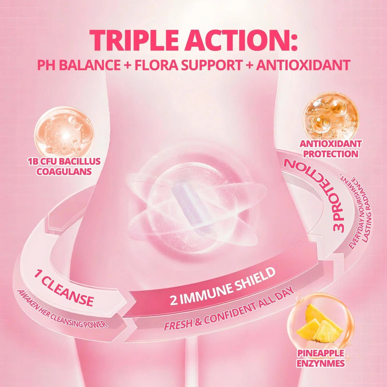 Women's Probiotic Gummies Nutrition Premium Feminine Balance Gummies - Supports pH Balance, Digestion & Immune Health - Hawaiian Pineapple Flavor sups natureBuy Supplements Australia