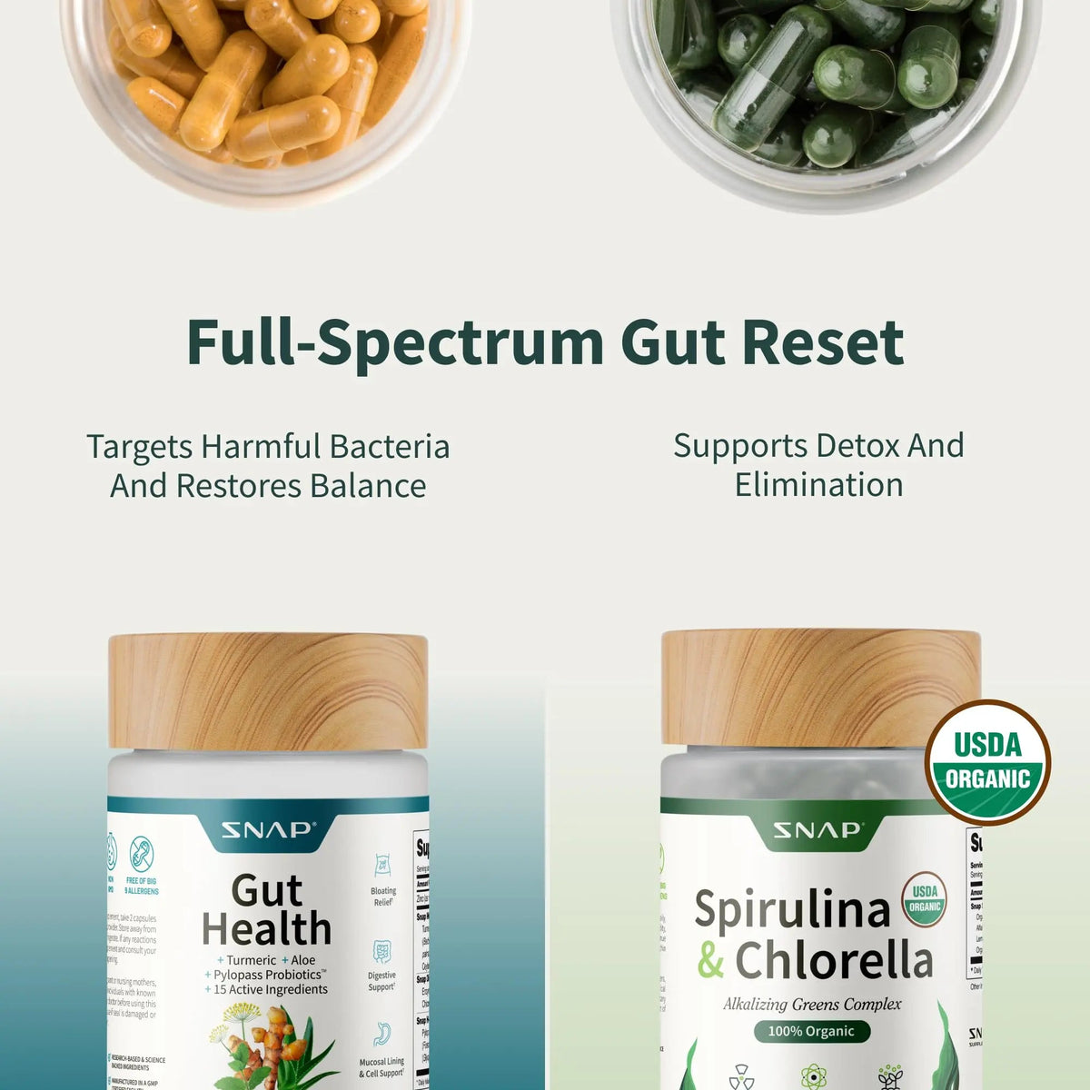 Snap Supplements Gut Health Lipase Supplement with Probiotics for Women & Men, Digestive Enzymes & Prebiotics - Turmeric, Aloe, Pylopass & Zinc, 50 Vegetarian Capsules Snap SupplementsBuy Supplements Australia