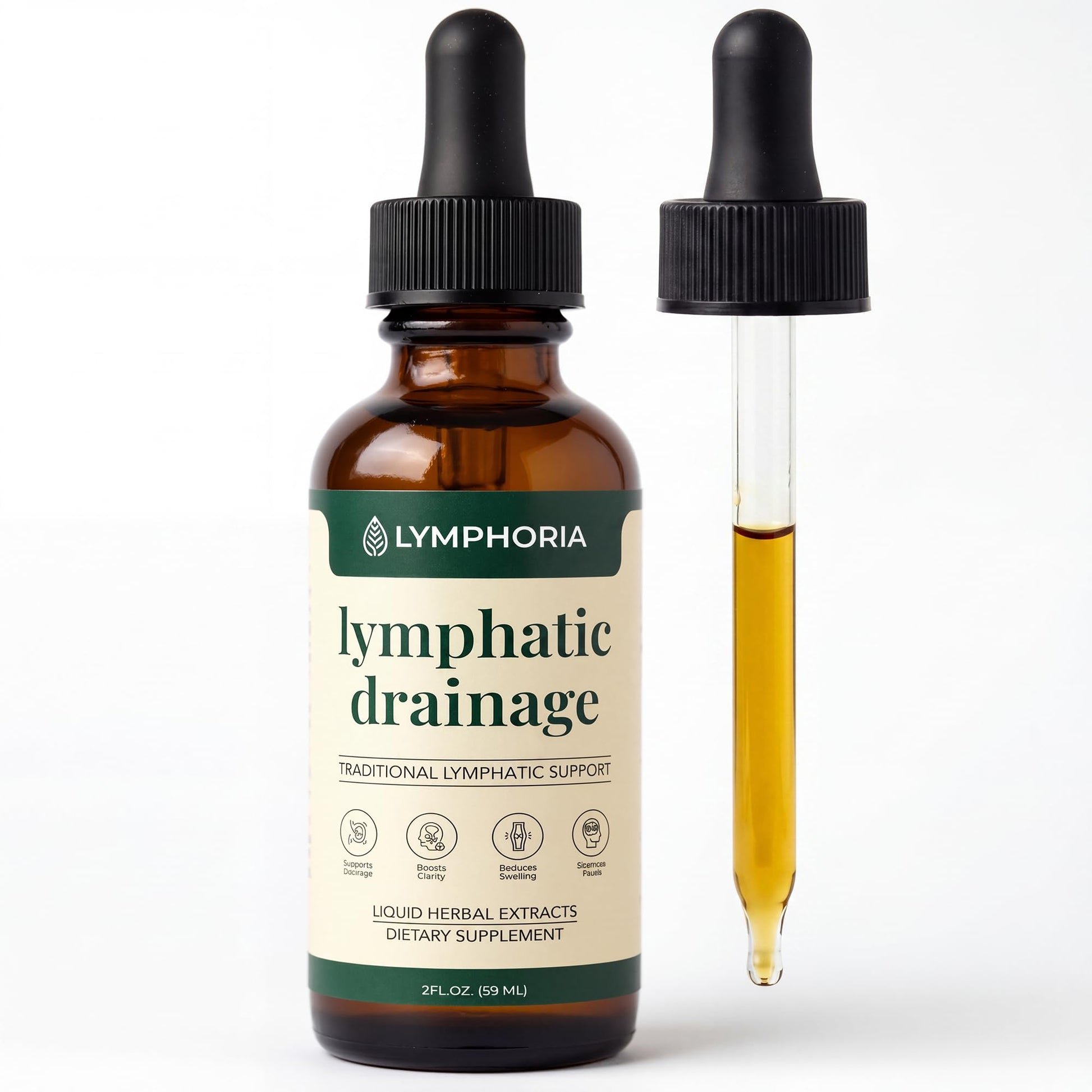 LYMPHORIA Lymphatic Drainage Drops for Bloat Relief & De-Puff – Cleavers, Red Clover, Stillingia Root & Prickly Ash Bark – Lymph Node Detox Cleanse, Fluid Retention – Alcohol-Free, Vegan, 2 Fl Oz LYMPHORIA buy supplements Au