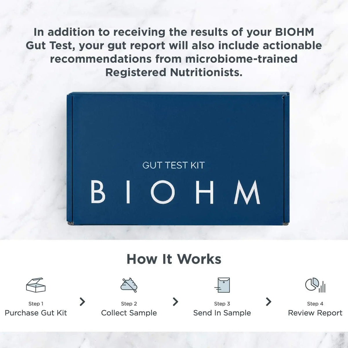 BIOHM Gut Health Test Kit for Microbiome and Digestive Health Analysis, Home Test Kit with Gut Score, Easy-to-Read Results and Actionable Recommendations BIOHMBuy Supplements Australia