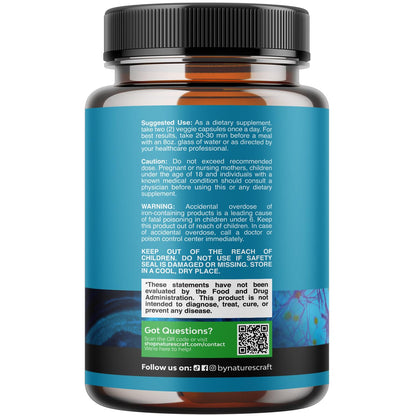 Nootropic Brain Supplement for Memory and Focus Support - Vitamins for Mental Support & Clarity with Bacopa Monnieri, VIT A, B6, Riboflavin, Niacin