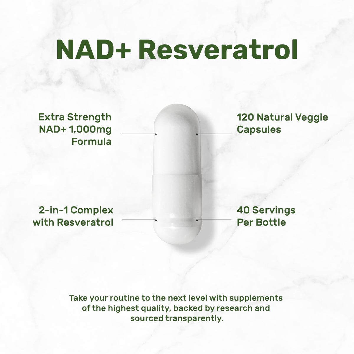 NAD+ Resveratrol Supplement 1,000mg Per Serving, 120 Veggie Capsules | 2-in-1 Extra Strength NMN Supplement Alternative | NAD Supplements for Women & Men | Non-GMO, Gluten Free DEAL SUPPLEMENTBuy Supplements Australia