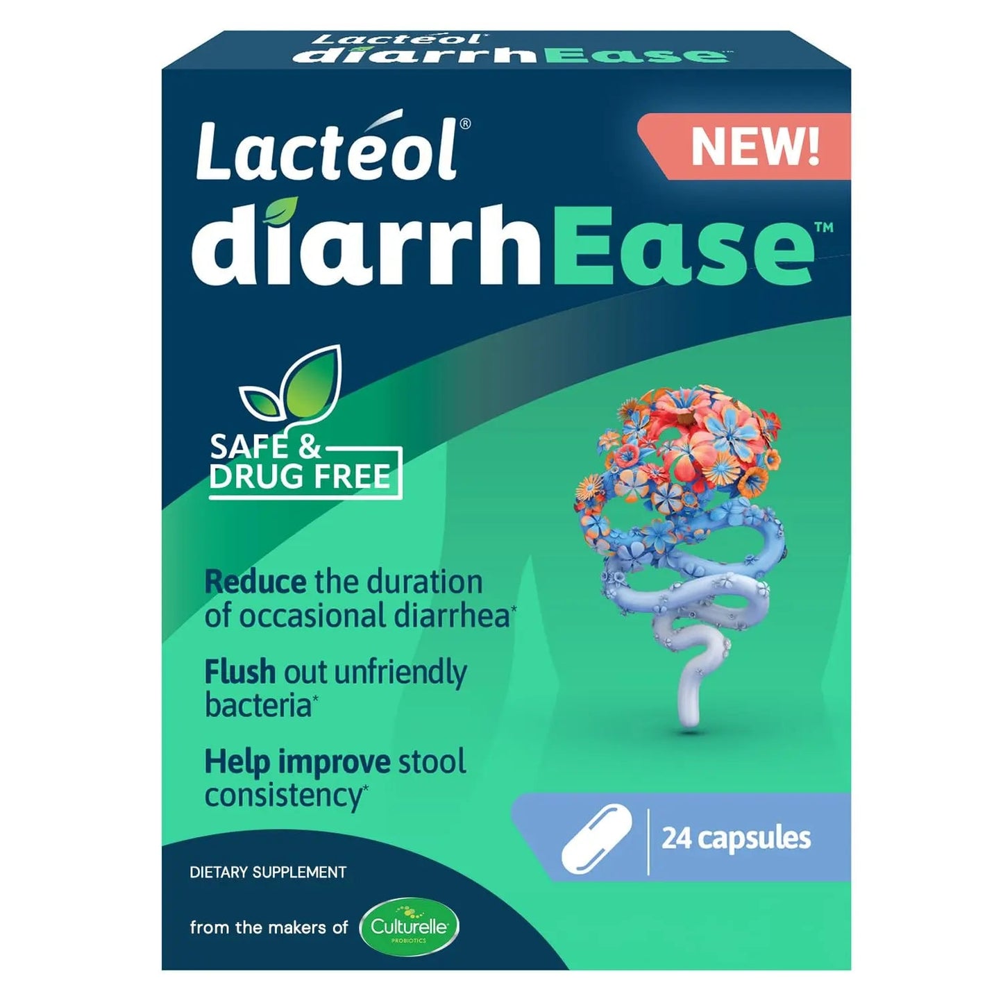 Lactéol diarrhEase- a Safe, Drug Free and clinically Tested postbiotic Strain That Helps soothes Occasional Digestive Upset and Shortens The Duration of Occasional Diarrhea, 24 Count LactéolBuy Supplements Australia