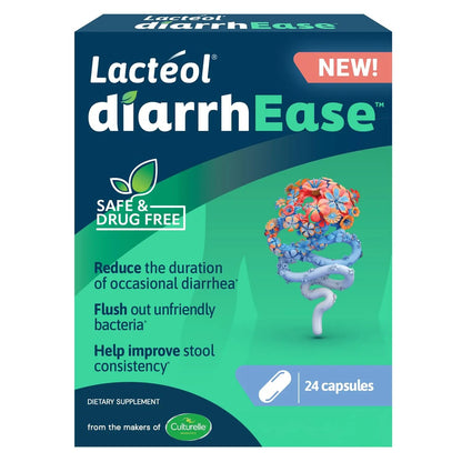 Lactéol diarrhEase- a Safe, Drug Free and clinically Tested postbiotic Strain That Helps soothes Occasional Digestive Upset and Shortens The Duration of Occasional Diarrhea, 24 Count LactéolBuy Supplements Australia