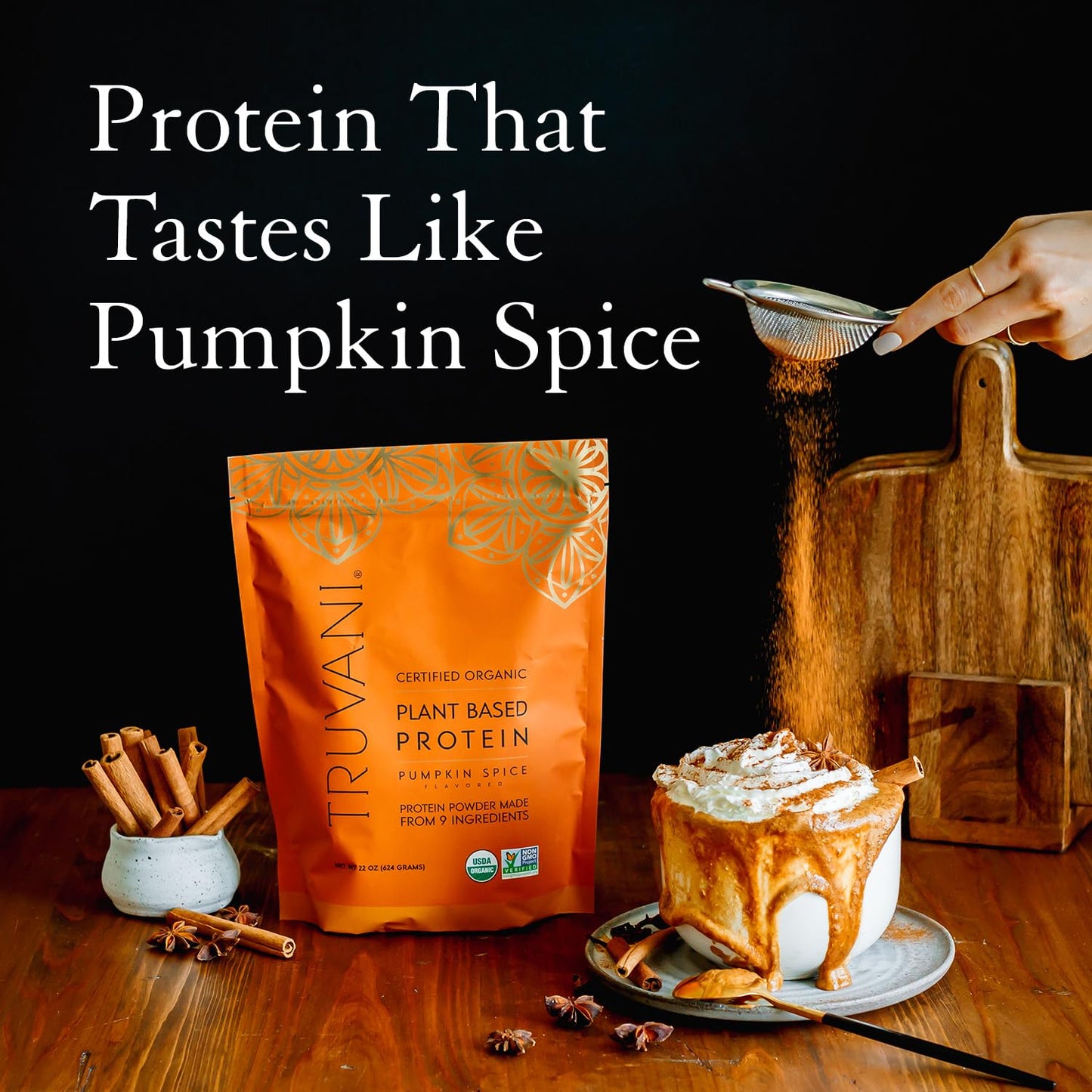 Truvani Organic Vegan Protein Powder Pumpkin Spice - 20g of Plant Based Protein TruvaniBuy Supplements Australia