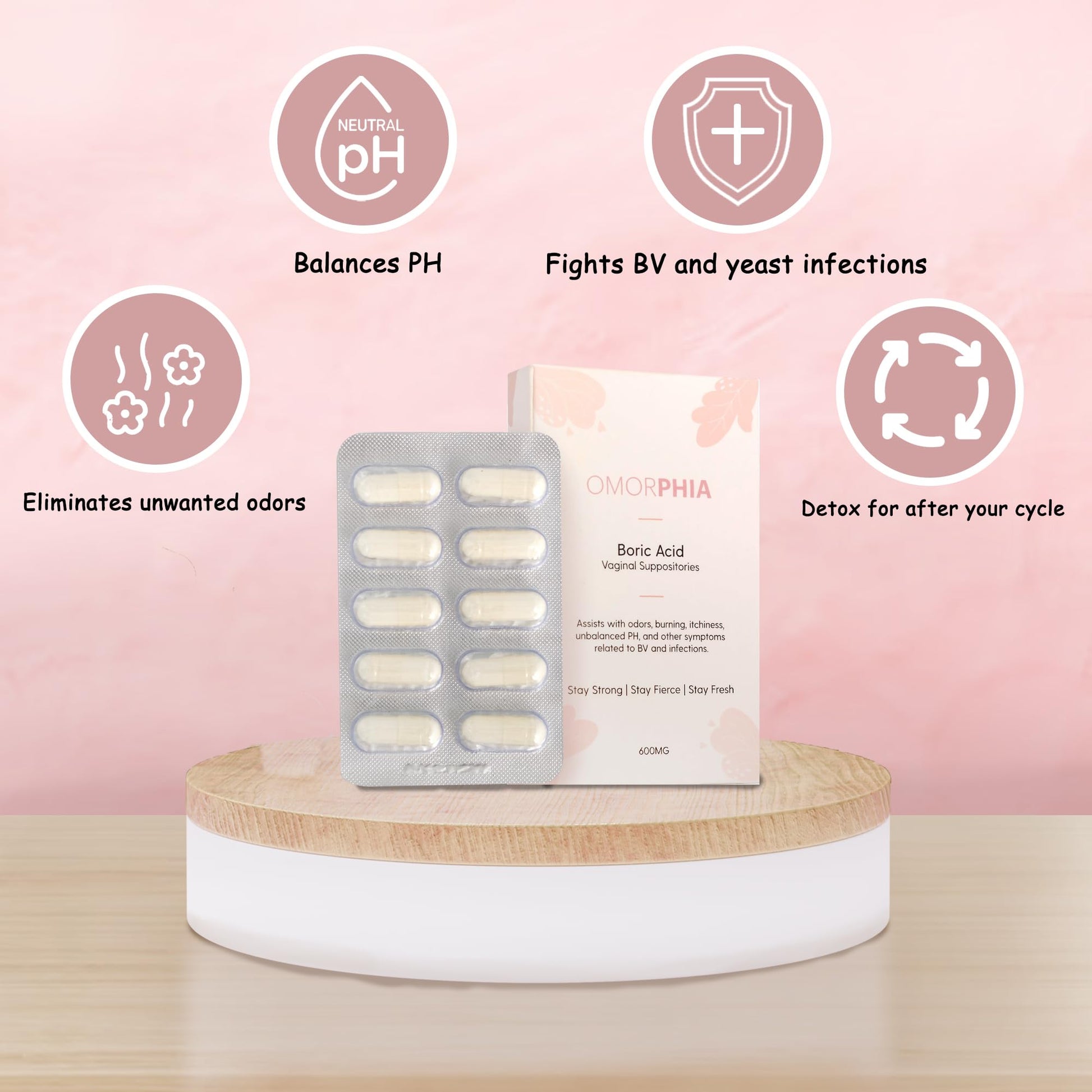 Omorphia Boric Suppositories - Powerful and Effective Approach - Promotes a Healthy Enviroment Shop OmorphiaBuy Supplements Australia
