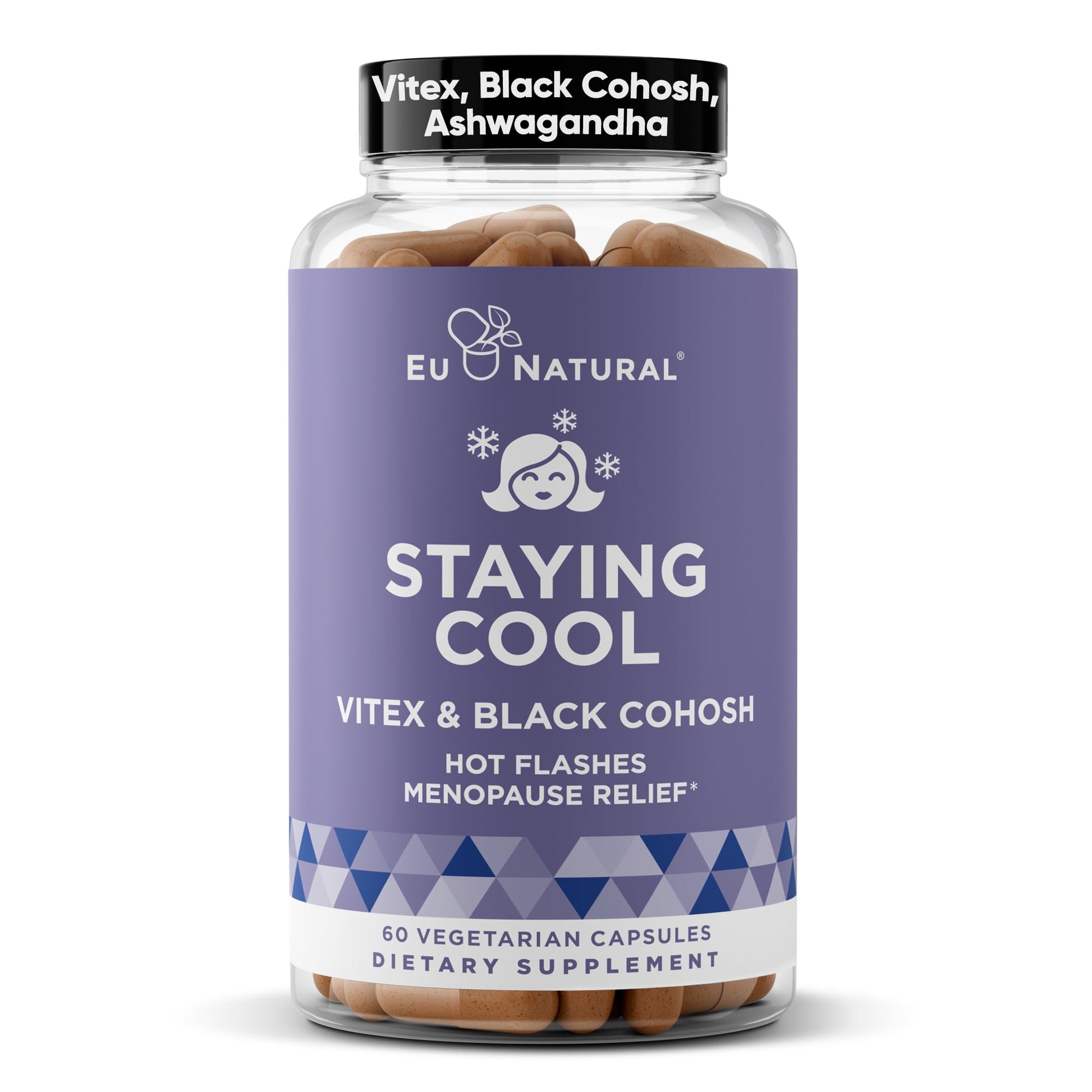 Staying Cool Menopause Supplements for Women – Hormonal Hot Flash Relief, Weight Support, & Night Sweats – Vitex Chaste Tree & Black Cohosh – 60 Vegetarian Soft Capsules Eu NaturalBuy Supplements Australia