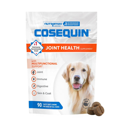 Nutramax Cosequin Joint Health Supplement with Multifunctional Support for Dogs, Soft Chews with Glucosamine, Chondroitin, Omega-3s, and Postbiotics, 90 Count Nutramax LaboratoriesBuy Supplements Australia