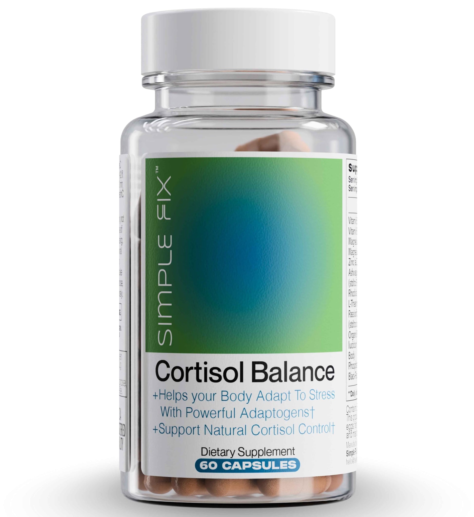 The Simple Fix Cortisol Balance Supplement – Supports Stress, Focus & Daily Energy – with Ashwagandha, Rhodiola Rosea, L-Theanine, Magnesium, Zinc & B6 – Adaptogen Formula – Vegan Capsules The Simple FixBuy Supplements Australia