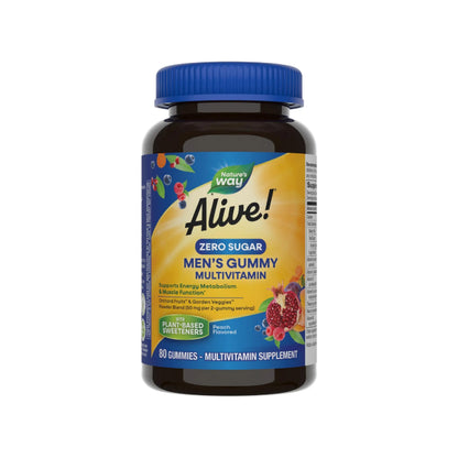 Nature’s Way Alive! Zero Sugar Men's Gummy Multivitamins, Energy Metabolism*, Muscle Function*, B-Vitamins Nature's WayBuy Supplements Australia