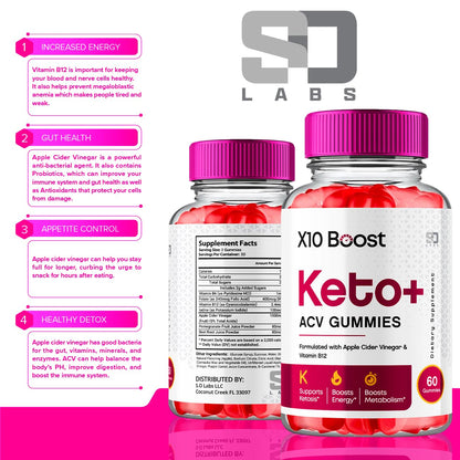X10 Boost Keto ACV Gummies Advanced Weight Loss, X10 Boost Keto + ACV 1000mg Apple S.O LabsBuy Supplements Australia