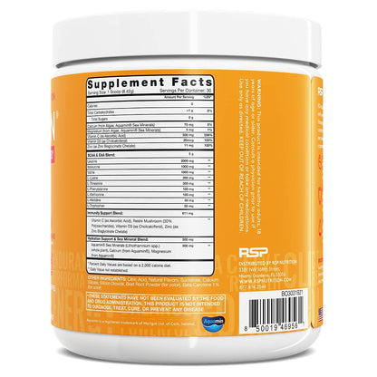RSP NUTRITION AminoLean Pre Workout Energy (Pink Lemonade 30 Servings) with AminoLean Recovery Post Workout Boost (Blood Orange 30 Servings)