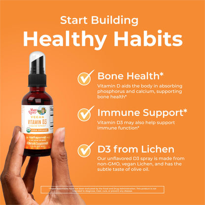MaryRuth Organics Vitamin D USDA Organic | VIT D3 Liquid | Sugar Free | Liquid VIT D Spray Immune Support for Adults & Kids | Bone Health| Vegan | Gluten Free | Non-GMO | 30 Servings MARYRUTH'SBuy Supplements Australia