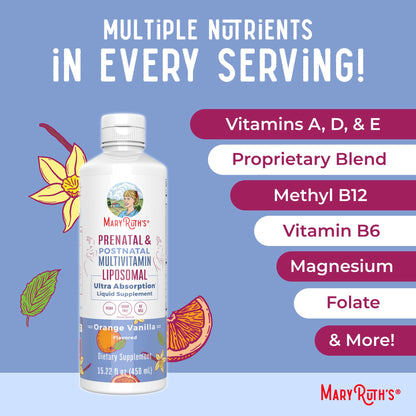 MaryRuth Organics Prenatal & Postnatal Multivitamin for Women | Sugar Free | Formulated for Pre-Conception, Pregnancy & Nursing | Prenatal Vitamins | Vegan | Non-GMO | Gluten Free | 30 Servings MARYRUTH'SBuy Supplements Australia