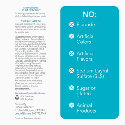 Biocidin Dentalcidin Fluoride Free Teeth Whitening Toothpaste for Adults - Plant-Based Toothpaste - Promote a Healthy Oral Microbiome, Remove Biofilm Plaque (3 Oz) Bio-Botanical ResearchBuy Supplements Australia