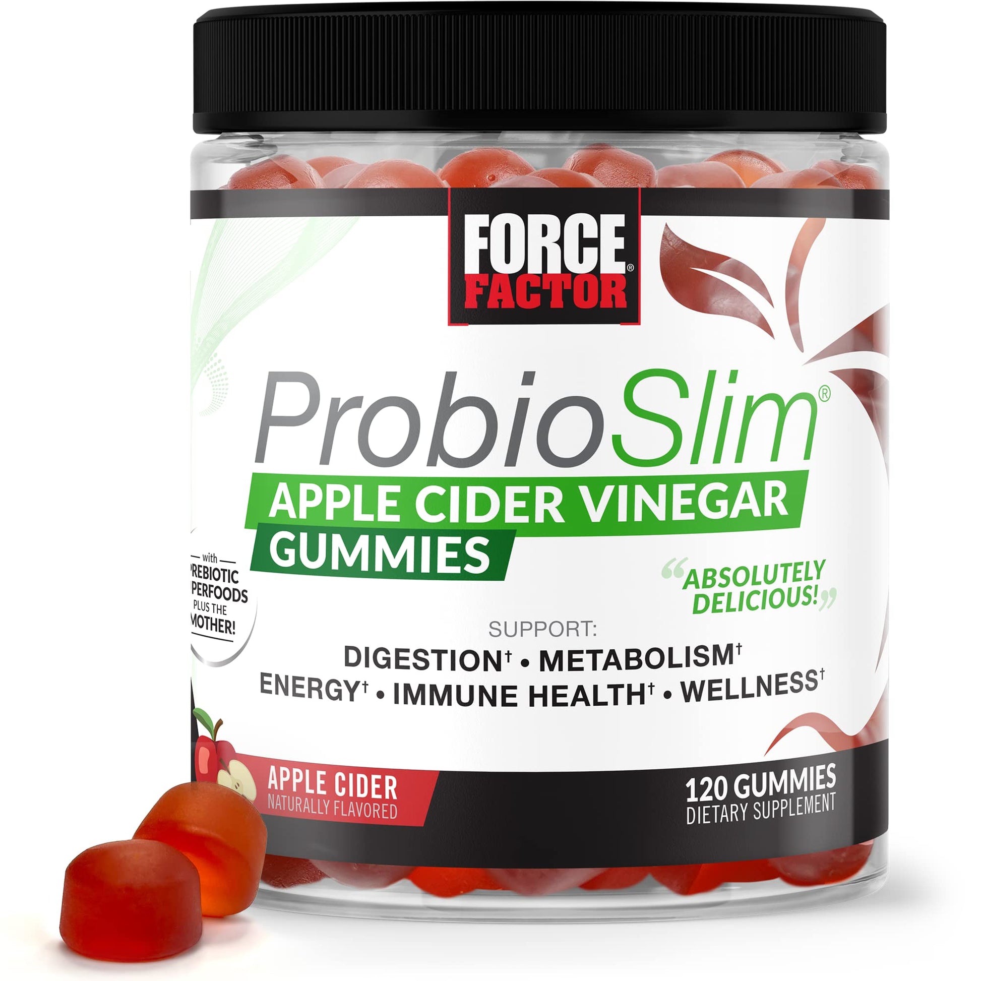 Force Factor ProbioSlim Apple Cider Vinegar Gummies with Organic, LactoSpore Force FactorBuy Supplements Australia