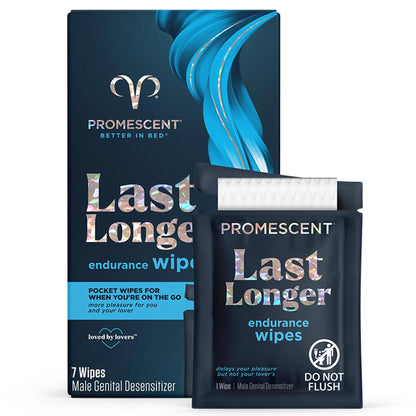 Promescent Delay Wipes Sexual Enhancer for Men to Last Longer in Bed, Extended Climax Control with Benzocaine for Male Genital Desensitizing - Increase Duration (7 Count) Promescent buy supplements Au