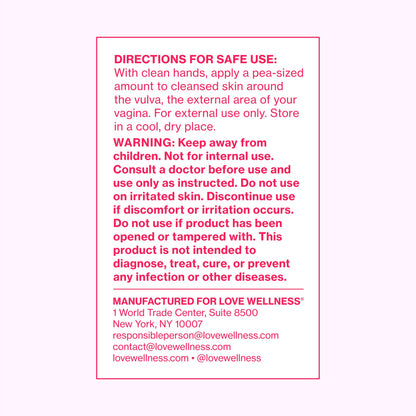 Love Wellness Comfy Cream Vulva & Vaginal Moisturizer - 1.01 oz Love WellnessBuy Supplements Australia