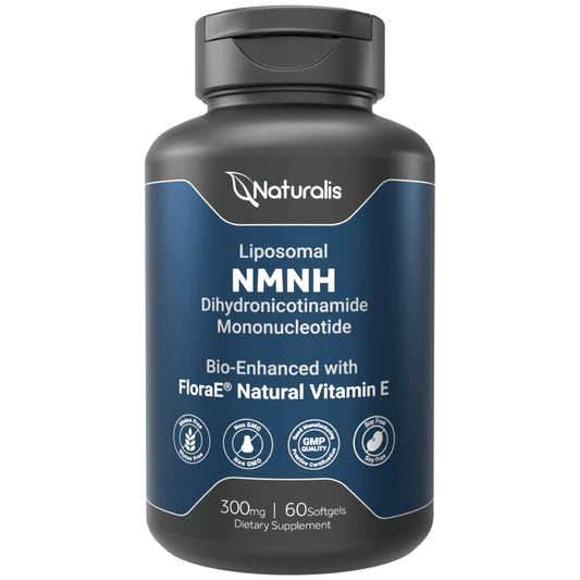 Naturalis Liposomal NMNH 300mg (NMN Alternative) | Boost NAD+ Levels & Support Healthy Aging* | Bioenhanced with Vitamin E for Advanced Absorption, Stability & Antioxidant Protection* | 60 Softgels NaturalisBuy Supplements Australia