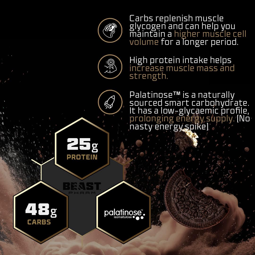 Beast Pharm | Recover Whey Protein Powder | 2.4kg/30 Servings | Cookies & Cream Beast PharmBuy Supplements Australia