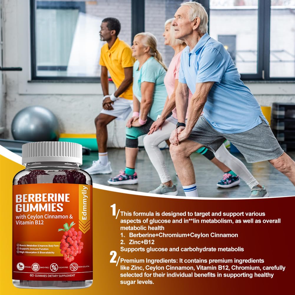 Berberine Gummies 1600mg with Ceylon Cinnamon Sugar Free High Potency Berberine EdmmyliyBuy Supplements Australia