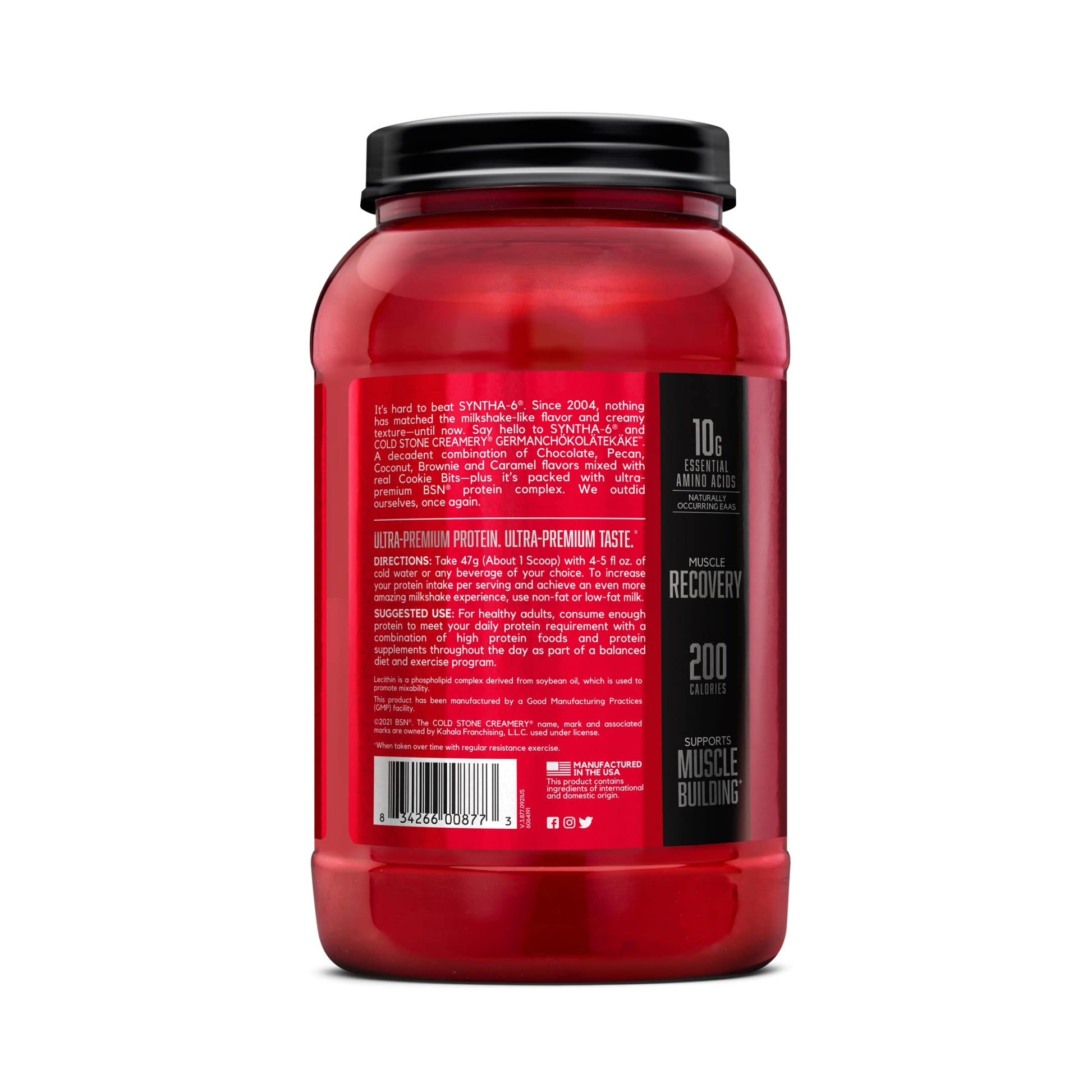 BSN Syntha-6 Whey Protein Powder, Cold Stone Creamery- Germanchökolätekäke Flavor BSNBuy Supplements Australia